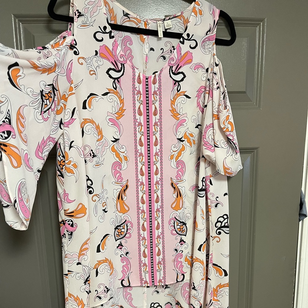 high/low cold shoulder tunic